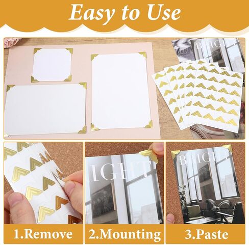 matwsec 240pcs زوايا الصورة لسكرابوكينغ 10 ورقة ذاتية اللصق زوايا الصورة ملصقات زاوية الصورة لسجل القصاصات DIY ألبوم الصور مذكرات كتاب الذاكرة in Kuwait