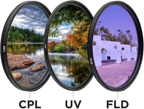 حزمة ملحقات 55 مم لكاميرا Canon EOS R10 + عدسة واسعة الزاوية وعدسة مقربة + فلاتر + طقم تنظيف + غطاء توليب + المزيد (حزمة مكونة من 14 قطعة) in Saudi Arabia