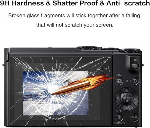 Rieibi (3 Packs) Screen Protector for Panasonic Lumix DC-GH5S GH5 Digital Camera, Tempered Glass Film for Panasonic GH5S GH5 Anti-Fingerprint Anti-Scratch in Saudi Arabia