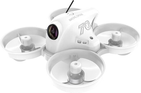 طائرة بدون طيار APEXFPV VR70-Pro FPV، طائرة كوادكوبتر بدون فرش، 35 جم، خفيفة للغاية، مدة طيران 4-5 دقائق، نطاق 200 متر، ناقل حركة 5.8 جيجا 100 ميجاوات، أبيض. متوافق فقط مع جهاز التحكم عن بعد APEX in Kuwait