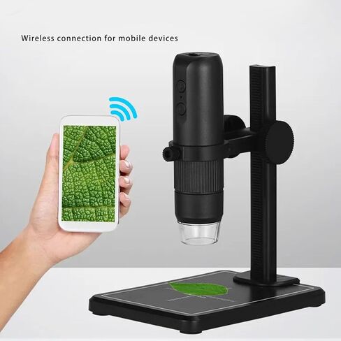 مجهر رقمي من EBTOOLS، كاميرا واي فاي USB HD 1080P تكبير 1000X مع 8 مصابيح LED وحامل قابل للتعديل، للكمبيوتر الذكي in Saudi Arabia
