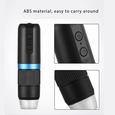 مجهر رقمي من EBTOOLS، كاميرا واي فاي USB HD 1080P تكبير 1000X مع 8 مصابيح LED وحامل قابل للتعديل، للكمبيوتر الذكي in Saudi Arabia
