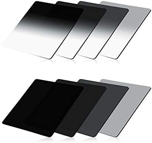 مجموعة مرشحات ND ذات الكثافة المحايدة من QKOO ND2 / ND4 / ND8 / ND16 + G.ND2 / G.ND4 / G.ND8 / G.ND16 + حلقة محول + حامل مرشح + حافظة مرشح لعدسات كاميرا DSLR in Kuwait