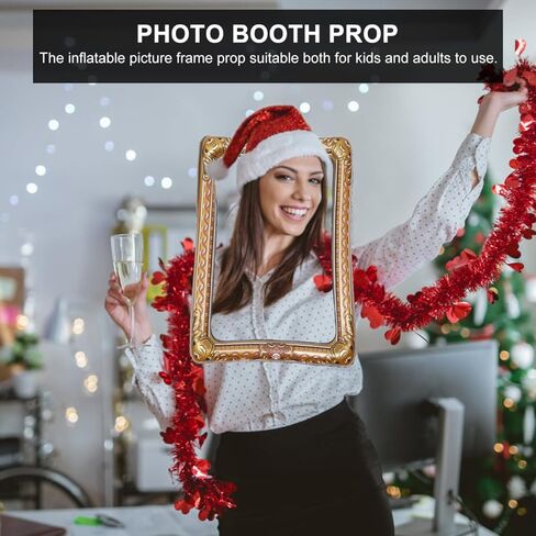 TENDYCOCO Inflatable Photo Frame 26 Inch Lightweight Selfie Picture Frame Prop for Party Weddings Festivals Photo Booth Accessory in Saudi Arabia