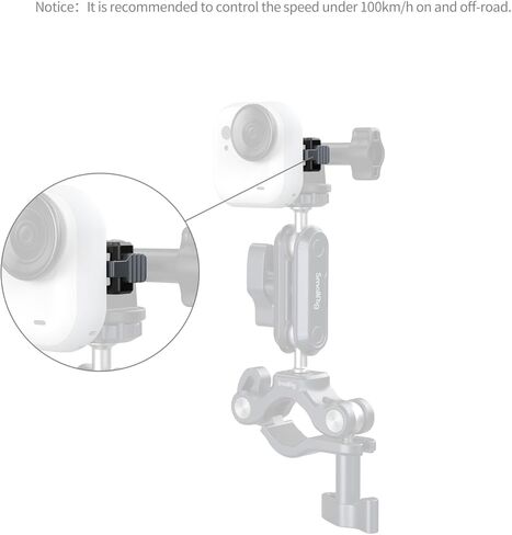 دعم محول SMALLRIG سريع التحرير مع واجهة قابلة للطي ذات شقين وواجهة مترابطة لكاميرات Insta360 GO Ultra، الفردية - 5919 in Saudi Arabia