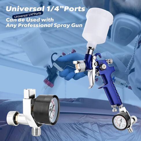 Spray Gun Air Regulator, 1/4″ NPT Air Adjusting Valve Pressure Regulator with Gauge for Spray Paint Guns and Pneumatic Tools in Saudi Arabia