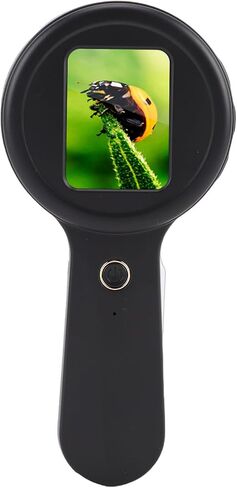 CUIFATI Handheld USB Microscopes, 2in Screen 200X Magnification Microscope, 16 Adjustable LED Lights, Portable Magnifying Glass, USB Connection to PC, Birthday Gifts for Kids (White) in Saudi Arabia