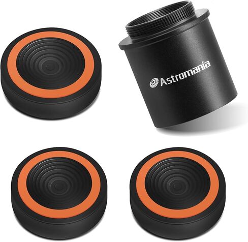 Astromania C Mount to 1.25 "محول أسطواني لكاميرا الفيديو تلسكوب للتصوير الفلكي - حزمة مع - وسادات مضادة للاهتزاز in Saudi Arabia