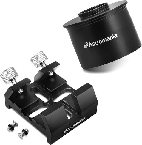 Astromania C Mount to 2" Video Camera Barrel Adapter Telescope Astrophotography - Bundle with - Finder Scope Mount Universal Dovetail Base in Saudi Arabia