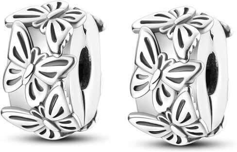 Clip Stopper Beads for Bracelets 925 Sterling Silver, Compatible with Pandora & European Charm Bracelets Necklaces, Clip Charm Bead for Bracelet Gift for Women in Saudi Arabia