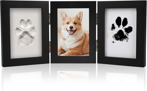 TDTOK DOG Memorial Picture Frump ، تصميم فريد من نوعه إطار نصب تذكاري للكلاب الخشبية لتصوير 4 × 6 مع شكل قلب نحت النحت Cat Pet Feerievement Frame Frame Frame Frame Of Pet Symply Gift in Kuwait