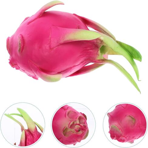 Zerodeko محاكاة نموذج Pitaya زخرفة فاكهة التنين وهمية واقعية لديكور المنزل التصوير الدعائم نموذج الفاكهة الديكور تصميم خفيف الوزن in Kuwait