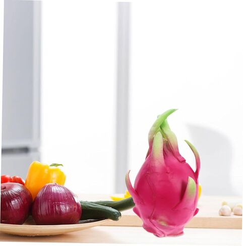 Zerodeko محاكاة نموذج Pitaya زخرفة فاكهة التنين وهمية واقعية لديكور المنزل التصوير الدعائم نموذج الفاكهة الديكور تصميم خفيف الوزن in Kuwait