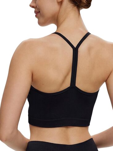 NANJI Seamless Sports Bra for Women - Padded Racerback Y Bra Low Impact Removable Pad for Fitness Gym Yoga Workout Top in Saudi Arabia