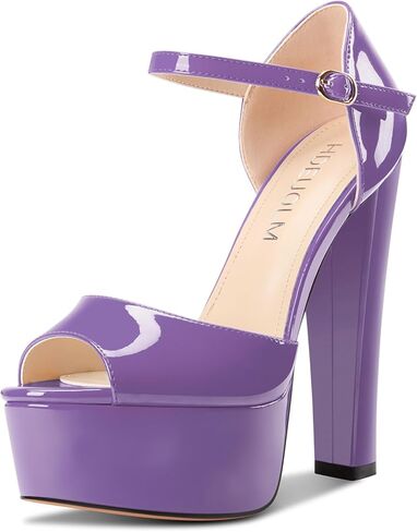 HDEUOLM Womens Chunky Block High Platform Heel Peep Toe Sandals Ankle Strap Party Cute 5.9 Inches Heels in Saudi Arabia
