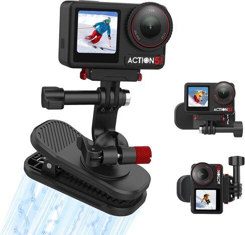 Backpack Clip Magnetic Mount for DJI Osmo Action 5 Pro/6/4/3, 360° Rotating Shoulder Bag Strap Clip Mount for Insta360 X5/X4/Ace Pro 2/Go Ultra, Osmo Pocket 3/Nano/360, for GoPro Hero 13 Accessories in Saudi Arabia