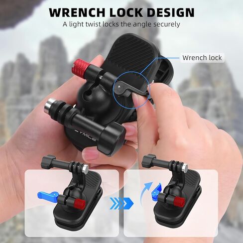 Backpack Clip Magnetic Mount for DJI Osmo Action 5 Pro/6/4/3, 360° Rotating Shoulder Bag Strap Clip Mount for Insta360 X5/X4/Ace Pro 2/Go Ultra, Osmo Pocket 3/Nano/360, for GoPro Hero 13 Accessories in Saudi Arabia