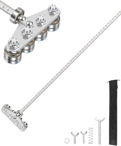 20 Inch Stainless Steel Circular Saw Guide Rail & Positioning Calipers – Adjustable Cutting Guide for Precise Wood Cutting, Furniture Making with Hand or Skill Circular Saws in Saudi Arabia