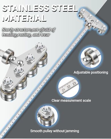 20 Inch Stainless Steel Circular Saw Guide Rail & Positioning Calipers – Adjustable Cutting Guide for Precise Wood Cutting, Furniture Making with Hand or Skill Circular Saws in Saudi Arabia