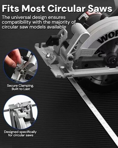 20 Inch Stainless Steel Circular Saw Guide Rail & Positioning Calipers – Adjustable Cutting Guide for Precise Wood Cutting, Furniture Making with Hand or Skill Circular Saws in Saudi Arabia