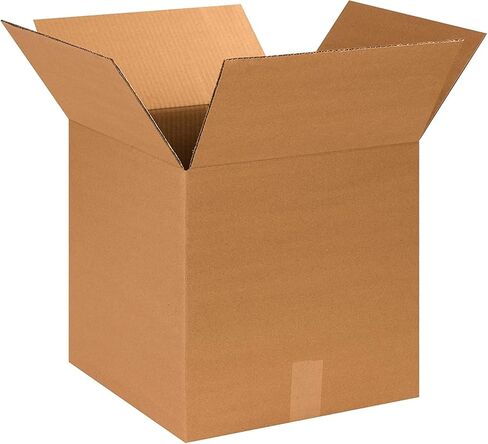 صناديق شحن صغيرة ، 12 × 12 × 12 بوصة ، 25 حزمة | مربع كرافت من الورق المقوى المملح Kraft للتعبئة والتحرك والتخزين ، وأغراض متعددة in Kuwait