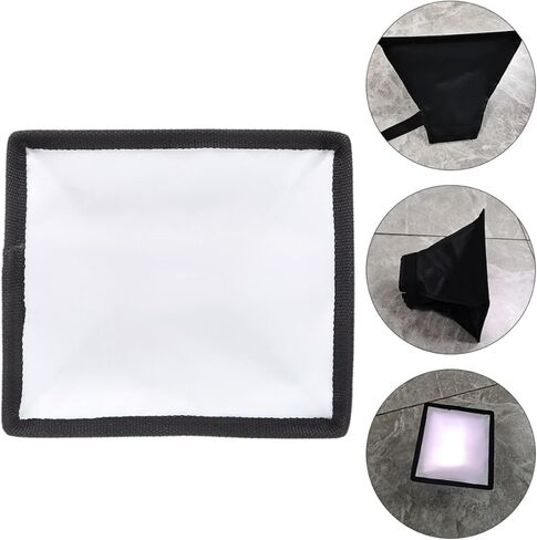 Softbox Flash Diffuser 15x17cm غطاء ضوئي محمول للتصوير الفوتوغرافي لكاميرات DSLR Speedlight، موزع فلاش ناعم مربع مناسب للاستوديو والإضاءة الخارجية in Saudi Arabia