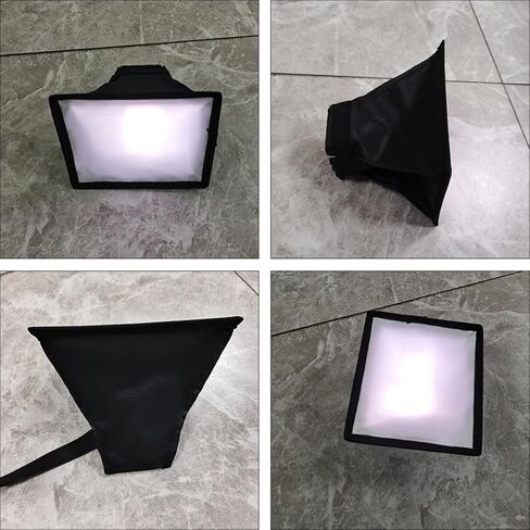 Softbox Flash Diffuser 15x17cm غطاء ضوئي محمول للتصوير الفوتوغرافي لكاميرات DSLR Speedlight، موزع فلاش ناعم مربع مناسب للاستوديو والإضاءة الخارجية in Saudi Arabia