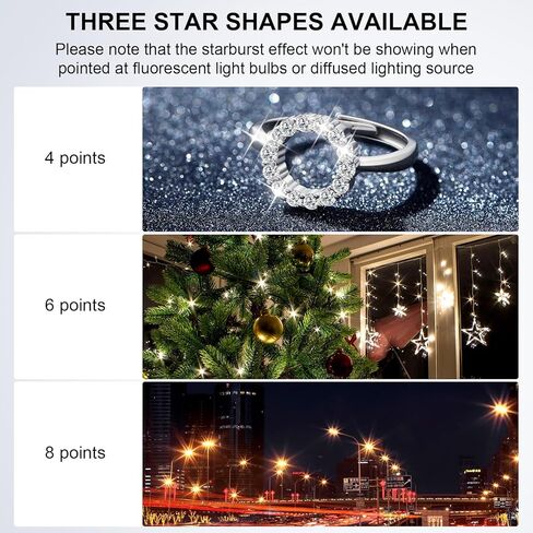 فلتر ستار من ARTCISE مكون من 4 خطوط - مرشح عدسة شاشة متقاطعة 4 نقاط مقاس 77 مم لعدسة كاميرا DSLR، والتصوير الفوتوغرافي الليلي، وتأثيرات خط الضوء (39 مم) in Saudi Arabia