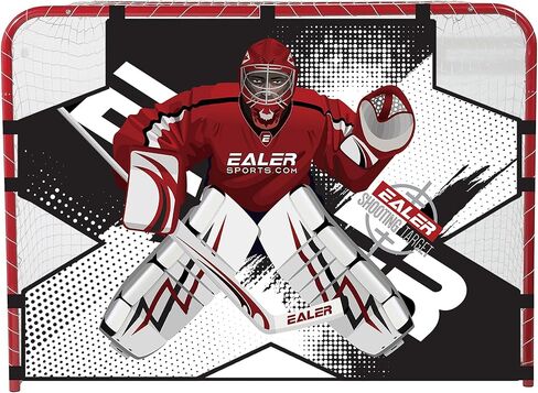 EALER Portable 54″ Steel Street & Ice Hockey Goal – Heavy-Duty 1″ Steel Frame Folding Net for Indoor & Outdoor Practice, Junior Training & Roller Hockey Equipment in Saudi Arabia