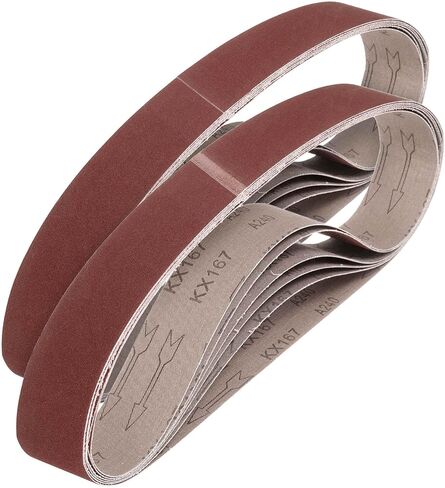 HARFINGTON 2 x 48 Inch Sanding Belts, 15 Pcs 80/120/150/240/400 Grit Aluminum Oxide Abrasive Belt Sander File Belt for Woodworking, Metal Polishing, Knife Sharpener in Saudi Arabia