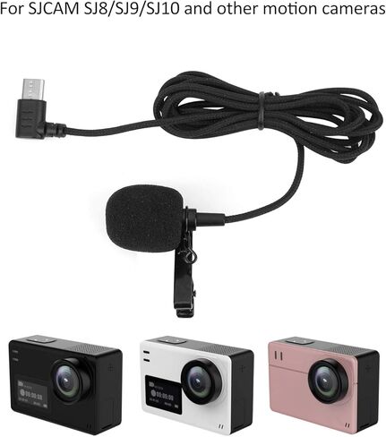 ميكروفون الكاميرا Pssopp، تسجيل 360 درجة، ميكروفون عالي الحساسية لكاميرا الحركة SJCAM SJ8، SJ9، SJ10 in Saudi Arabia