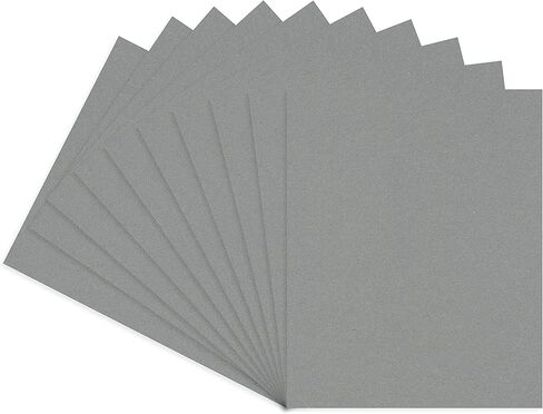 CountryArtHouse Mid Grey Acid Free 5x7 Backing Board - Uncut Photo Mat Board - 10 Sheets in Saudi Arabia