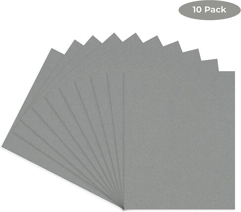 CountryArtHouse Mid Grey Acid Free 5x7 Backing Board - Uncut Photo Mat Board - 10 Sheets in Saudi Arabia