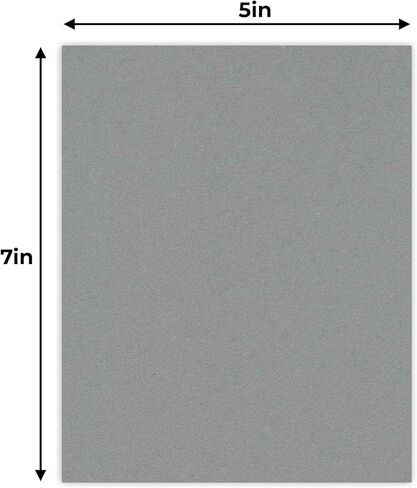 CountryArtHouse Mid Grey Acid Free 5x7 Backing Board - Uncut Photo Mat Board - 10 Sheets in Saudi Arabia