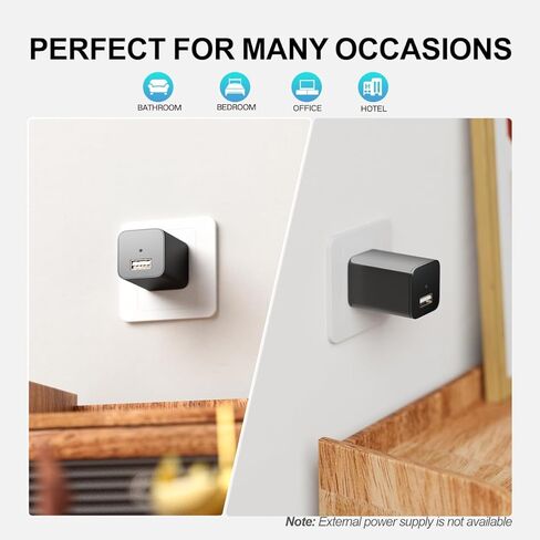 كاميرا أمان ULar Plug-in، كاميرا واي فاي صغيرة بدقة 4K UHD Small Nanny Pet، بطاقة SD واحدة مجانية سعة 16 جيجابايت متضمنة عرض التطبيق عن بعد، كشف الحركة للمراقبة الذكية الداخلية - بدون صوت in Kuwait