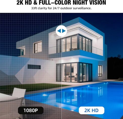 كاميرا أمان KERUI Light Bulb، 2.4G WiFi 2K كاميرات أمنية لاسلكية لكشف الحركة والتنبيهات في الهواء الطلق، صوت ثنائي الاتجاه، كشف الإنسان، رؤية ليلية ملونة، كاميرا لمبة تعمل مع Alexa (عبوتان) in Kuwait