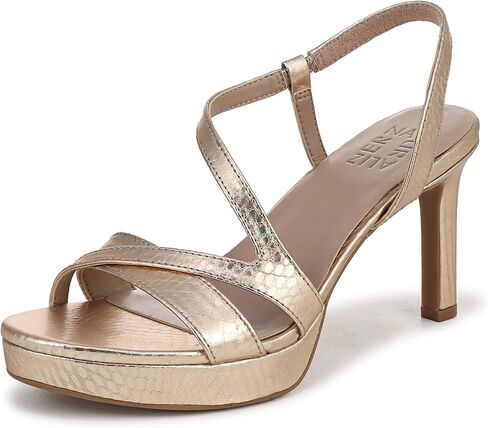 Naturalizer Women's Abby Heeled Sandal Light Champagne Metallic 8.5 M in Saudi Arabia