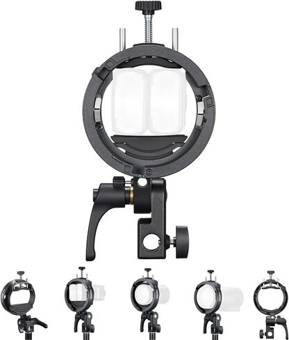 حامل Godox S3 Speedlites Bracket S-Type Bracket Bowens Mount متوافق مع Godox V100 V1Pro AD300 AD200 AD100 V860II V860III TT350 in Saudi Arabia