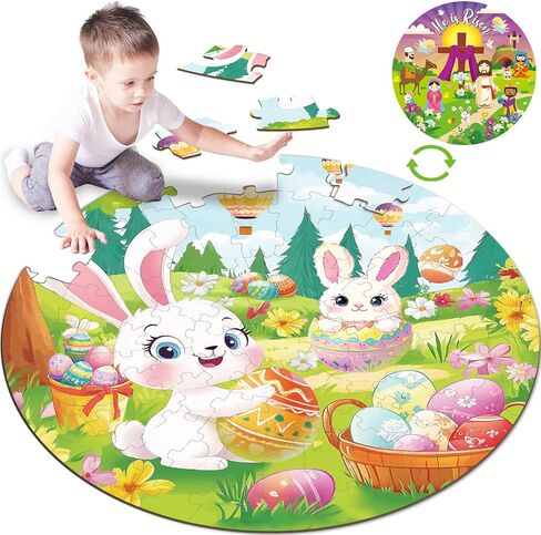 71 PCS Halloween Thanksgiving Double Sided Floor Puzzle for Kids Ages 4-8 Large Jigsaw Puzzles Ages 3-5 Castle Pumpkin Fall Scarecrow Educational Learning Toys in Saudi Arabia