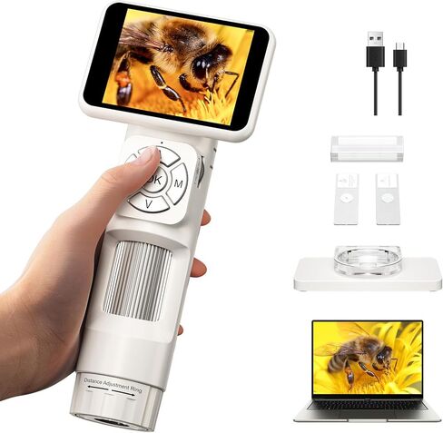 مجهر رقمي LCD من Marhynchus، مكبر USB محمول بشاشة 2.8 بوصة IPS مع 8 مصابيح LED وفيديو 1080 بكسل، لمشاريع اللحام للبالغين والأطفال ومراقبة الطبيعة in Saudi Arabia