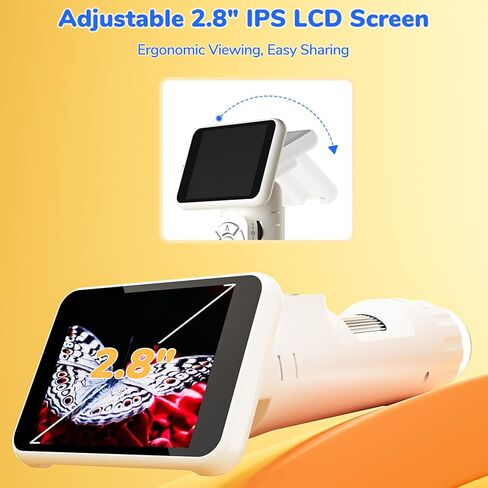 مجهر رقمي LCD من Marhynchus، مكبر USB محمول بشاشة 2.8 بوصة IPS مع 8 مصابيح LED وفيديو 1080 بكسل، لمشاريع اللحام للبالغين والأطفال ومراقبة الطبيعة in Saudi Arabia