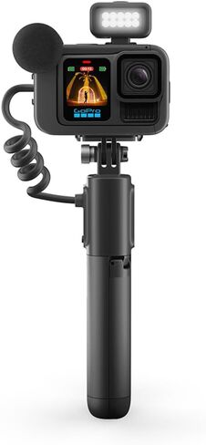 كاميرا GoPro HERO13 Black Creator Edition، حزمة مع عدسة POV فائقة الاتساع، وبطاقة ذاكرة 64 جيجابايت وحقيبة كتف in Kuwait
