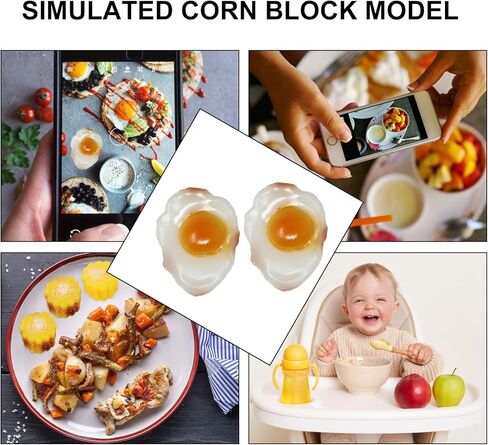 4PCS Funny Lifelike Fried Eggs Artificial Resin Fried Eggs Models Realistic Food Photography Props for Home Party Halloween Decoration and Market Food Sample Display in Saudi Arabia