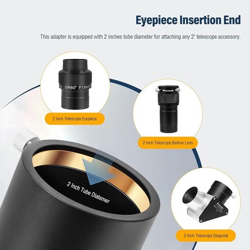Astromania C Mount to 2" Video Camera Barrel Adapter Telescope Astrophotography - Bundle with - 2" SCT Adapter in Saudi Arabia
