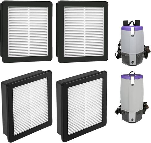 4 Pack 107315 HEPA Vacuum Filter for Proteam Super Coach Pro 6 ، Pro 10 ، FS 6 & Gofree Flex Pro Propack ، vacuums formance for proteam for proteam for proteam for proteam in Kuwait