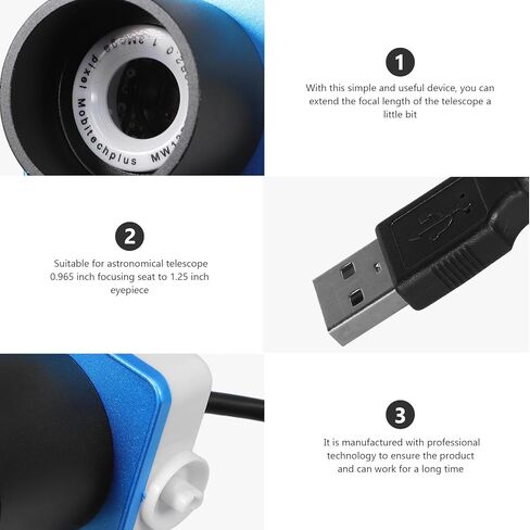 كاميرا علم الفلك POPETPOP لعدسة التلسكوب 1.25 بوصة USB كاميرا التصوير الفلكي الإلكترونية 8 لمراقبة الكواكب المتوافقة مع الكمبيوتر in Kuwait