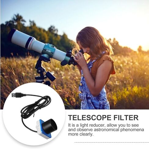 كاميرا علم الفلك POPETPOP لعدسة التلسكوب 1.25 بوصة USB كاميرا التصوير الفلكي الإلكترونية 8 لمراقبة الكواكب المتوافقة مع الكمبيوتر in Kuwait