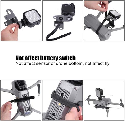 plplaaoo Drone Camera Holder Bracket Multifunctional ABS Plastic Gray Accessory Compatible with DJI Air 2 Supports Osmo Action Fill Light Mount 90x56x45mm in Saudi Arabia