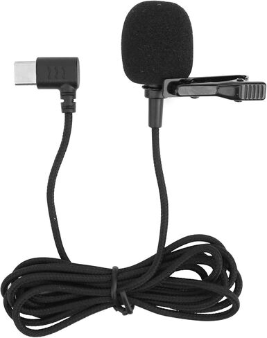 Tbest TypeC Interface Microphone High Sensitivity Noise Cancelling On for SJ8 SJ9 SJ10 Action Camera Black 55.1in in Saudi Arabia