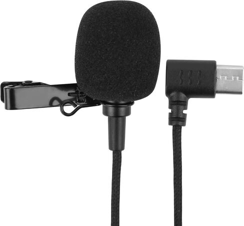 Tbest TypeC Interface Microphone High Sensitivity Noise Cancelling On for SJ8 SJ9 SJ10 Action Camera Black 55.1in in Saudi Arabia